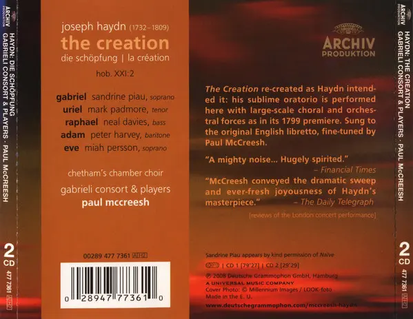 Joseph Haydn - Gabrieli Consort & Gabrieli Players, Paul McCreesh - The Creation-1