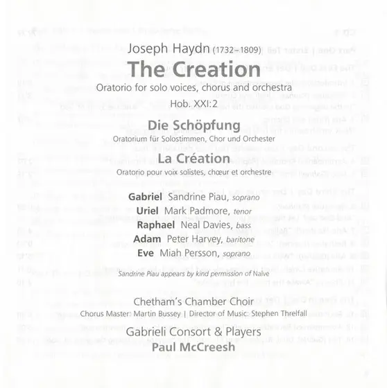 Joseph Haydn - Gabrieli Consort & Gabrieli Players, Paul McCreesh - The Creation-7