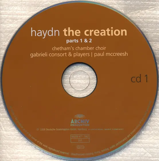 Joseph Haydn - Gabrieli Consort & Gabrieli Players, Paul McCreesh - The Creation-2