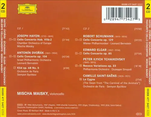 Joseph Haydn • Antonín Dvořák • Robert Schumann • Sir Edward Elgar • Pyotr Ilyich Tchaikovsky, Mischa Maisky - Favourite Cello Concertos-1