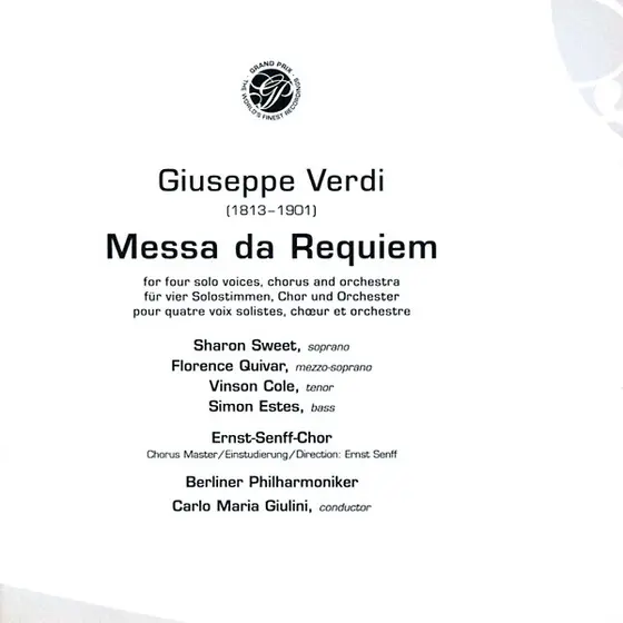 Giuseppe Verdi - Sharon Sweet, Florence Quivar, Vinson Cole, Simon Estes, Ernst Senff Chor Berlin, Berliner Philharmoniker, Carlo Maria Giulini - Requiem-6