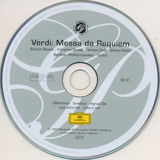 Giuseppe Verdi - Sharon Sweet, Florence Quivar, Vinson Cole, Simon Estes, Ernst Senff Chor Berlin, Berliner Philharmoniker, Carlo Maria Giulini - Requiem-4