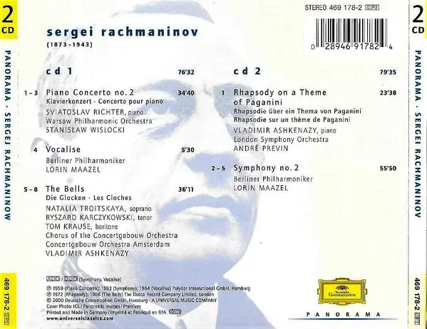 Sergei Vasilyevich Rachmaninoff - Piano Concerto No.2 · The Bells · Vocalise-2