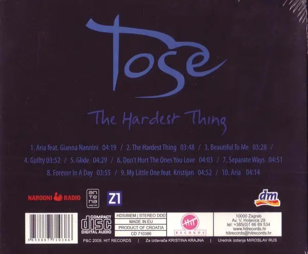 Toše Proeski - The Hardest Thing-1