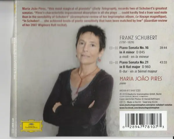 Franz Schubert - Maria-João Pires - Piano Sonatas D 845 & D 960-1