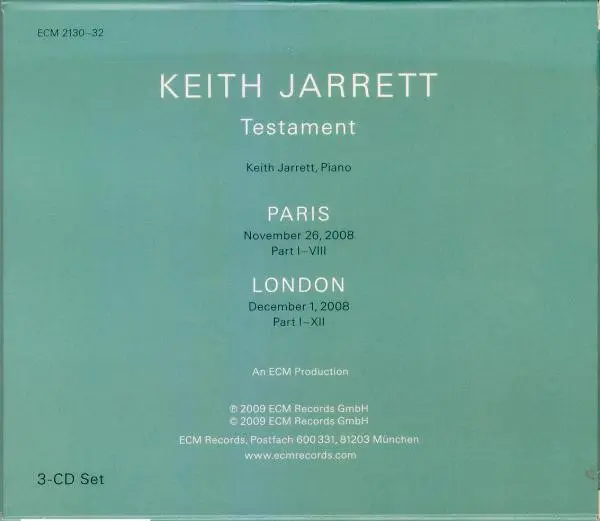 Keith Jarrett - Paris / London · Testament-28