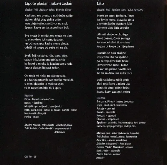 Tedi Spalato - Lipote Gladan Ljubavi Žedan-2