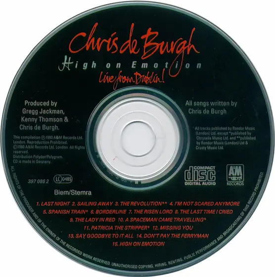 Chris de Burgh - High On Emotion - Live From Dublin!-2