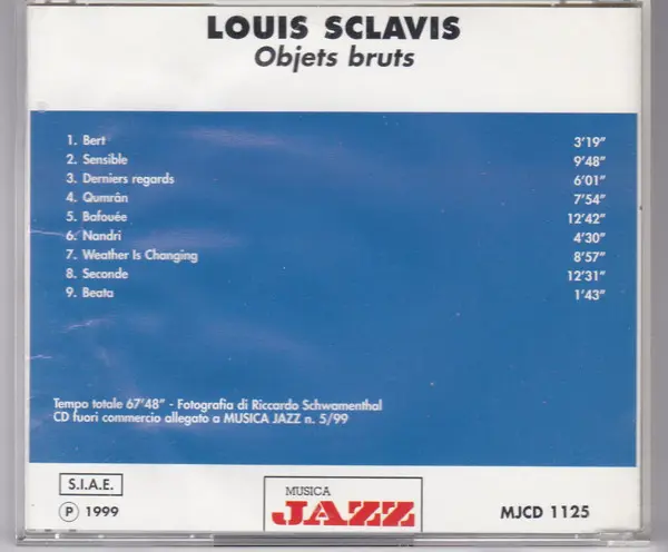 Louis Sclavis - Objets Bruts-1