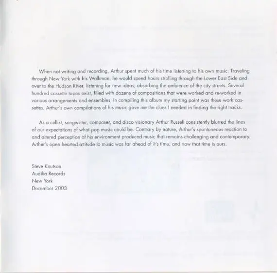 Arthur Russell - Calling Out Of Context-4