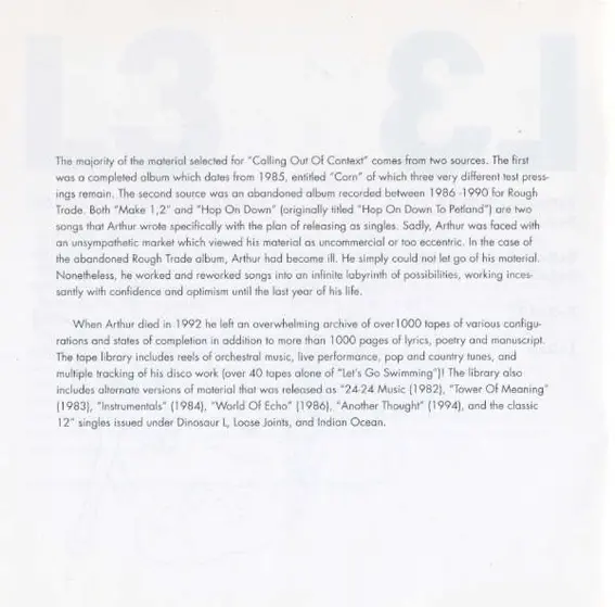 Arthur Russell - Calling Out Of Context-3