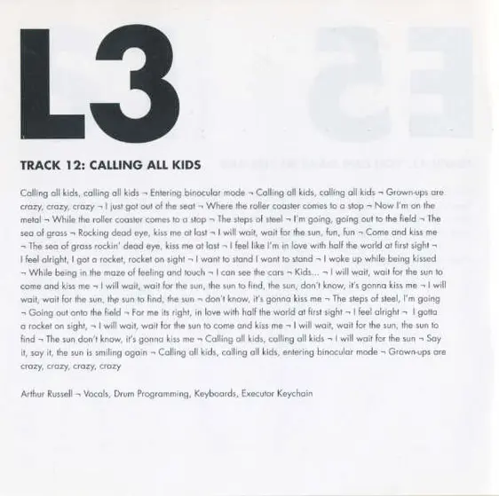 Arthur Russell - Calling Out Of Context-16