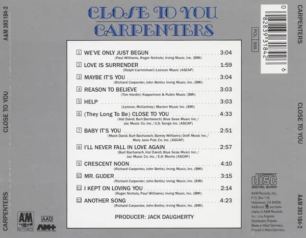 Carpenters - Close To You-1