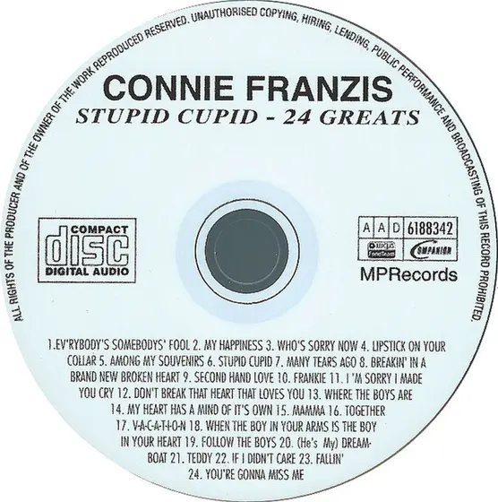 Connie Francis - Stupid Cupid - 24 Greats-2
