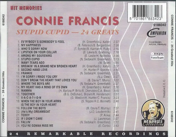 Connie Francis - Stupid Cupid - 24 Greats-1