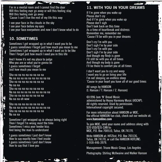 Hanson - 3 Car Garage: The Indie Recordings '95-'96-10