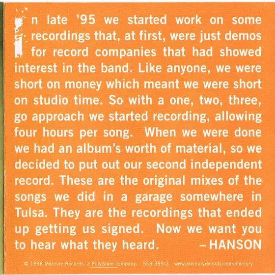 Hanson - 3 Car Garage: The Indie Recordings '95-'96-6