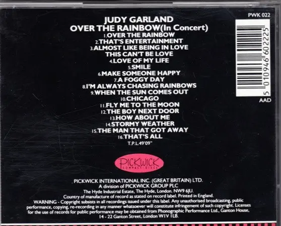 Judy Garland - Over The Rainbow (In Concert)-1