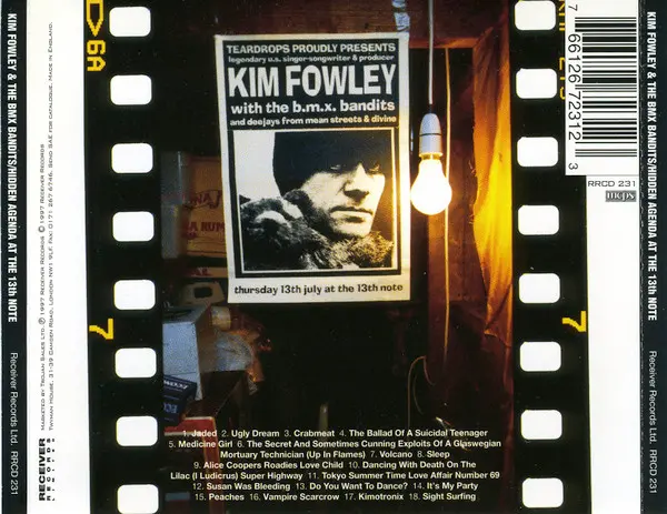 Kim Fowley And The BMX Bandits - Hidden Agenda At The 13th Note (Live)-1