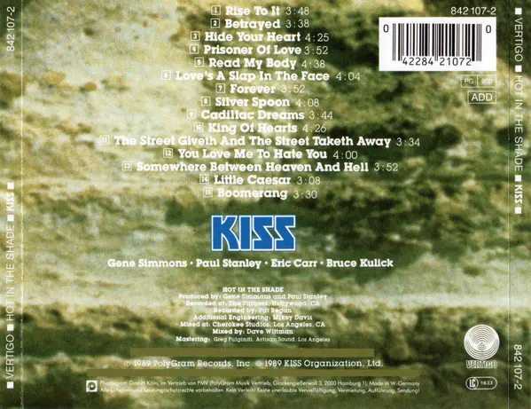 Kiss - Hot In The Shade-1