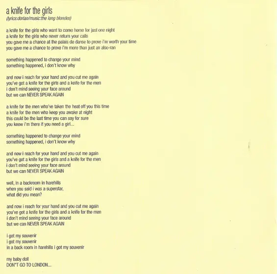 The Long Blondes - Someone To Drive You Home-11