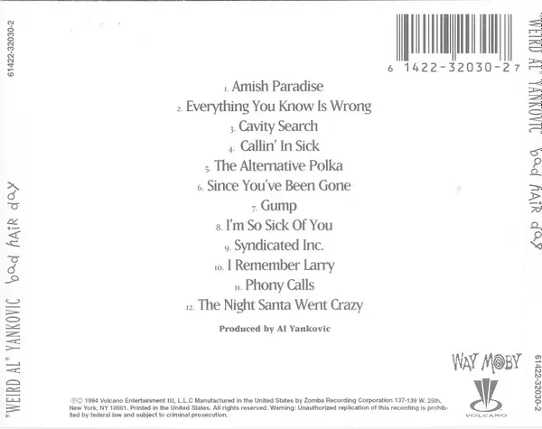 Weird Al" Yankovic - Bad Hair Day-1