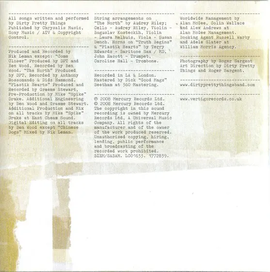 Dirty Pretty Things - Romance At Short Notice-1