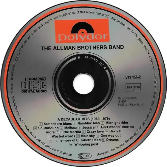 The Allman Brothers Band - A Decade Of Hits 1969 - 1979-2