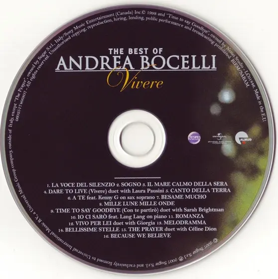Andrea Bocelli - The Best Of Andrea Bocelli: Vivere-2