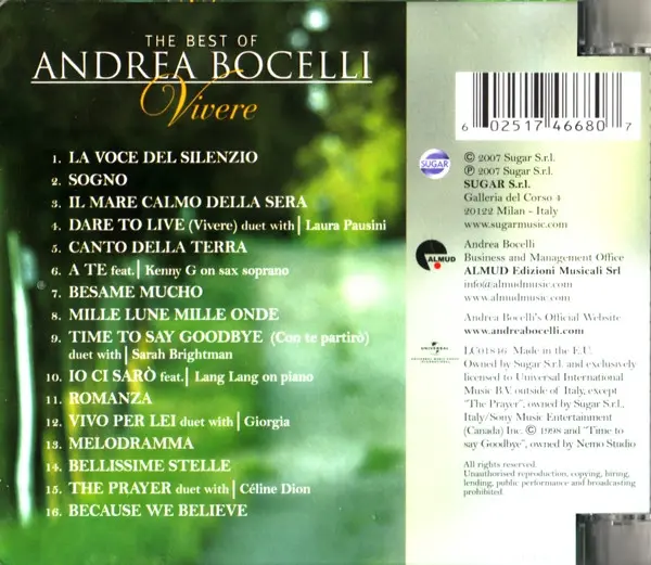 Andrea Bocelli - The Best Of Andrea Bocelli: Vivere-1