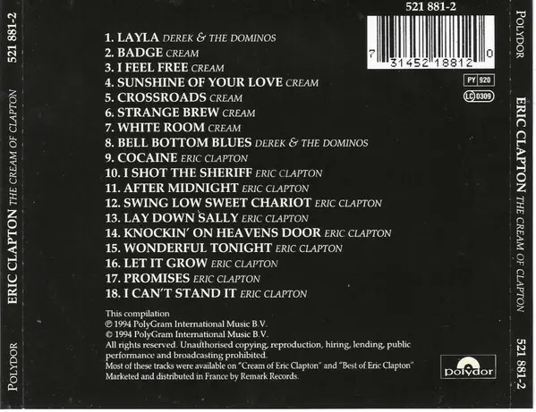 Eric Clapton - The Cream Of Clapton-2