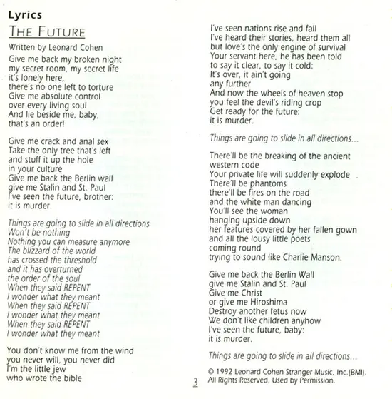 Leonard Cohen - The Future-6