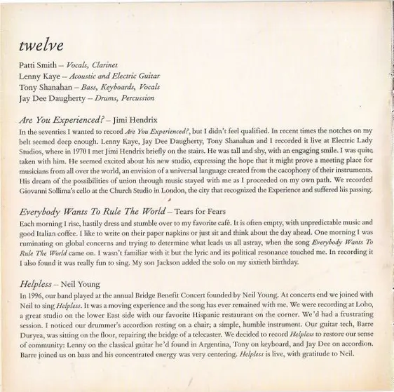 Patti Smith - Twelve-9