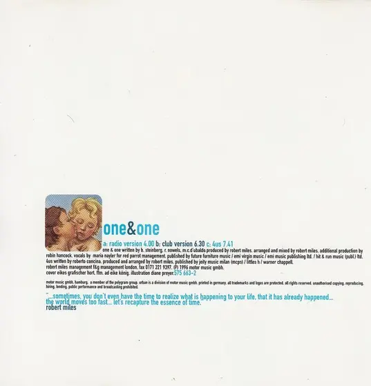 Robert Miles Featuring Maria Nayler - One & One-4
