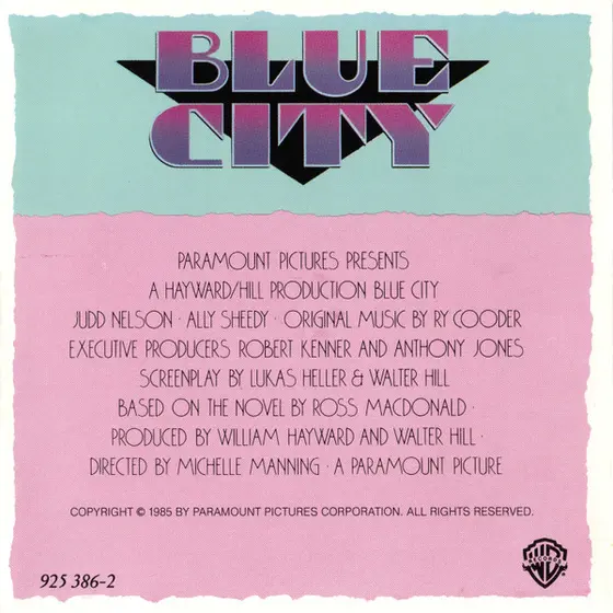 Ry Cooder - Blue City (Motion Picture Soundtrack)-9