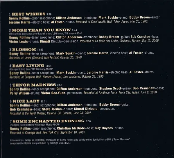 Sonny Rollins - Road Shows Vol 1-6