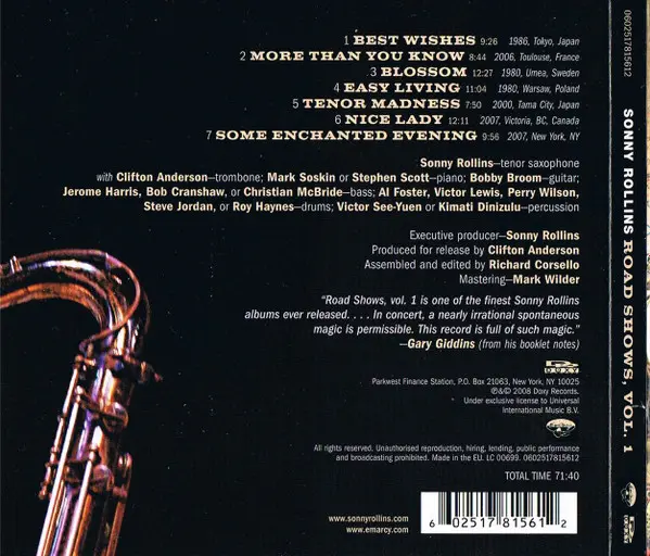 Sonny Rollins - Road Shows Vol 1-1