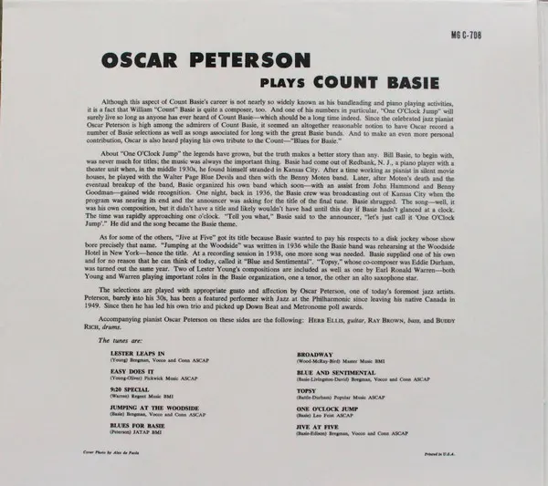 Oscar Peterson - Oscar Peterson Plays Count Basie-3