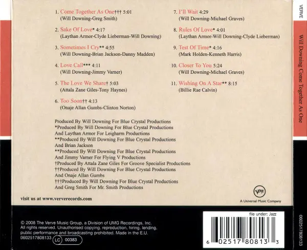 Will Downing - Come Together As One-1