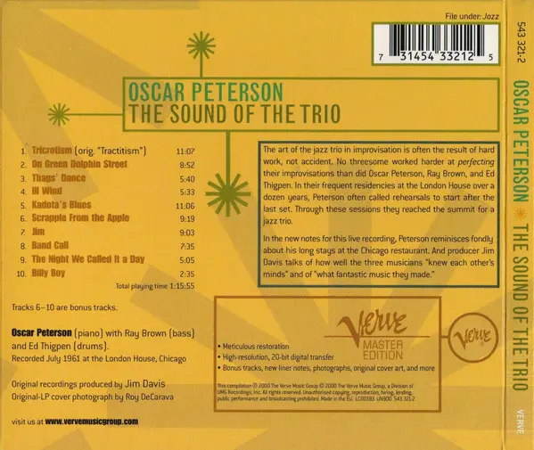 Oscar Peterson - The Sound Of The Trio-1