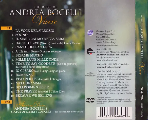 Andrea Bocelli - Vivere - The Best Of Andrea Bocelli-1