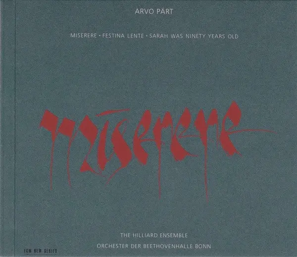 Arvo Pärt - The Hilliard Ensemble, Orchester Der Beethovenhalle Bonn - Miserere-3