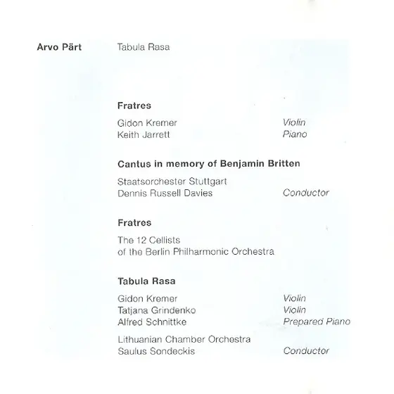 Arvo Pärt - Tabula Rasa-3