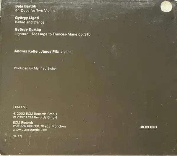 Béla Bartók - András Keller, János Pilz - 44 Duos For Two Violins-3