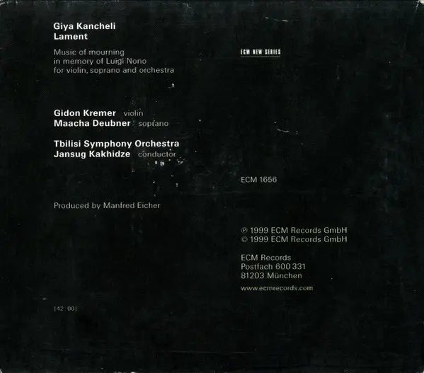 Giya Kancheli, Gidon Kremer - Lament-1
