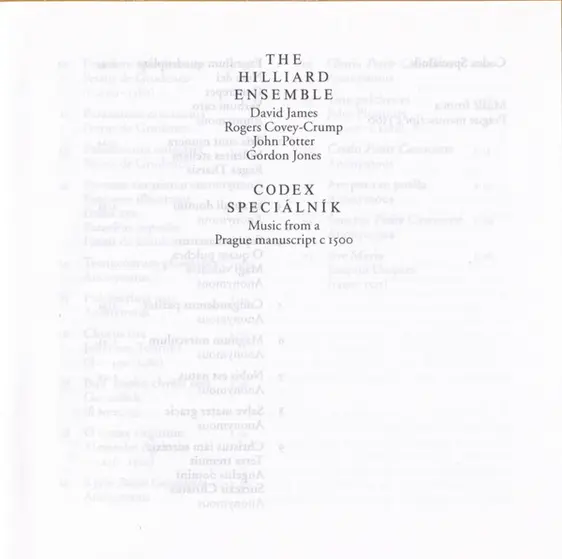 The Hilliard Ensemble - Codex Speciálník-5