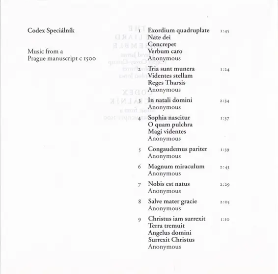 The Hilliard Ensemble - Codex Speciálník-6