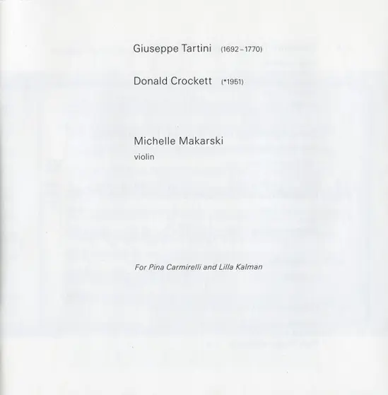 Michelle Makarski - Giuseppe Tartini / Donald Crockett - To Be Sung On The Water-8