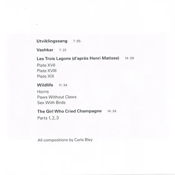 Carla Bley / Andy Sheppard / Steve Swallow - Trios-9