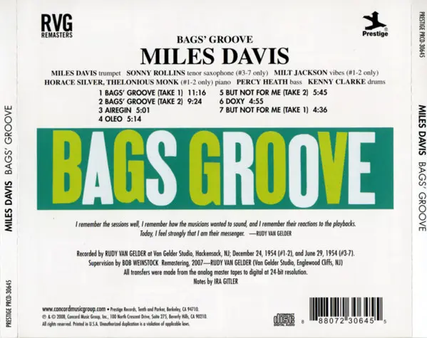Miles Davis - Bags Groove-1